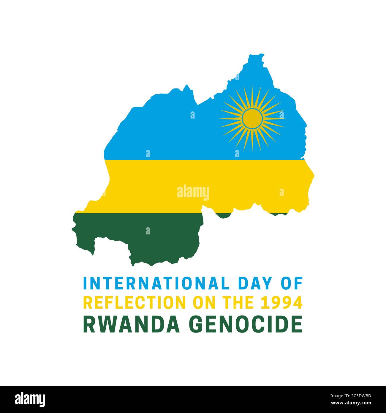 Rwanda Genocide. International Day. design template. Stock Vector