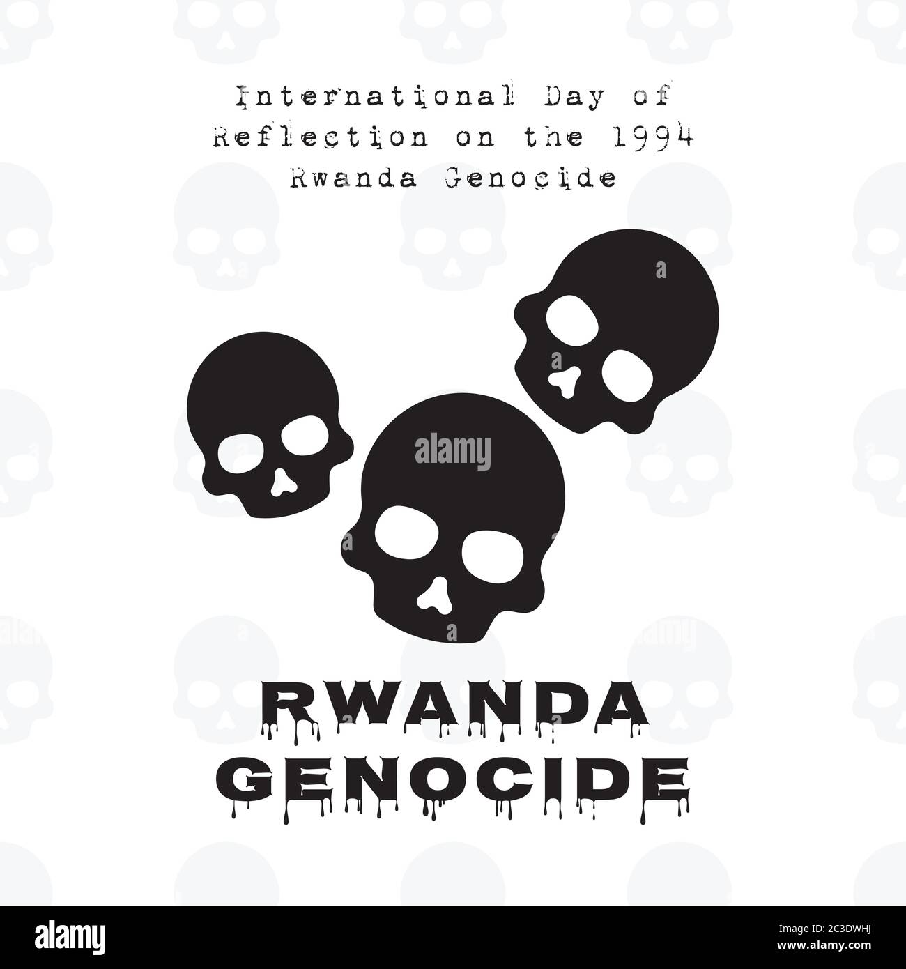 Commemoration International Day of Reflection on the 1994 Rwanda Genocide. design vector illustration. Stock Vector