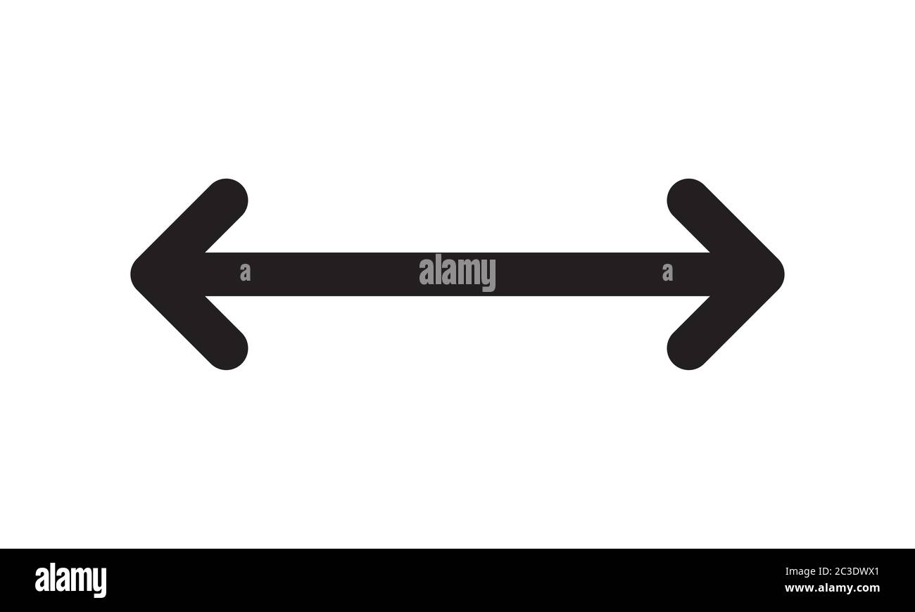 arrow distance icon vector isolated on white background Stock Vector ...