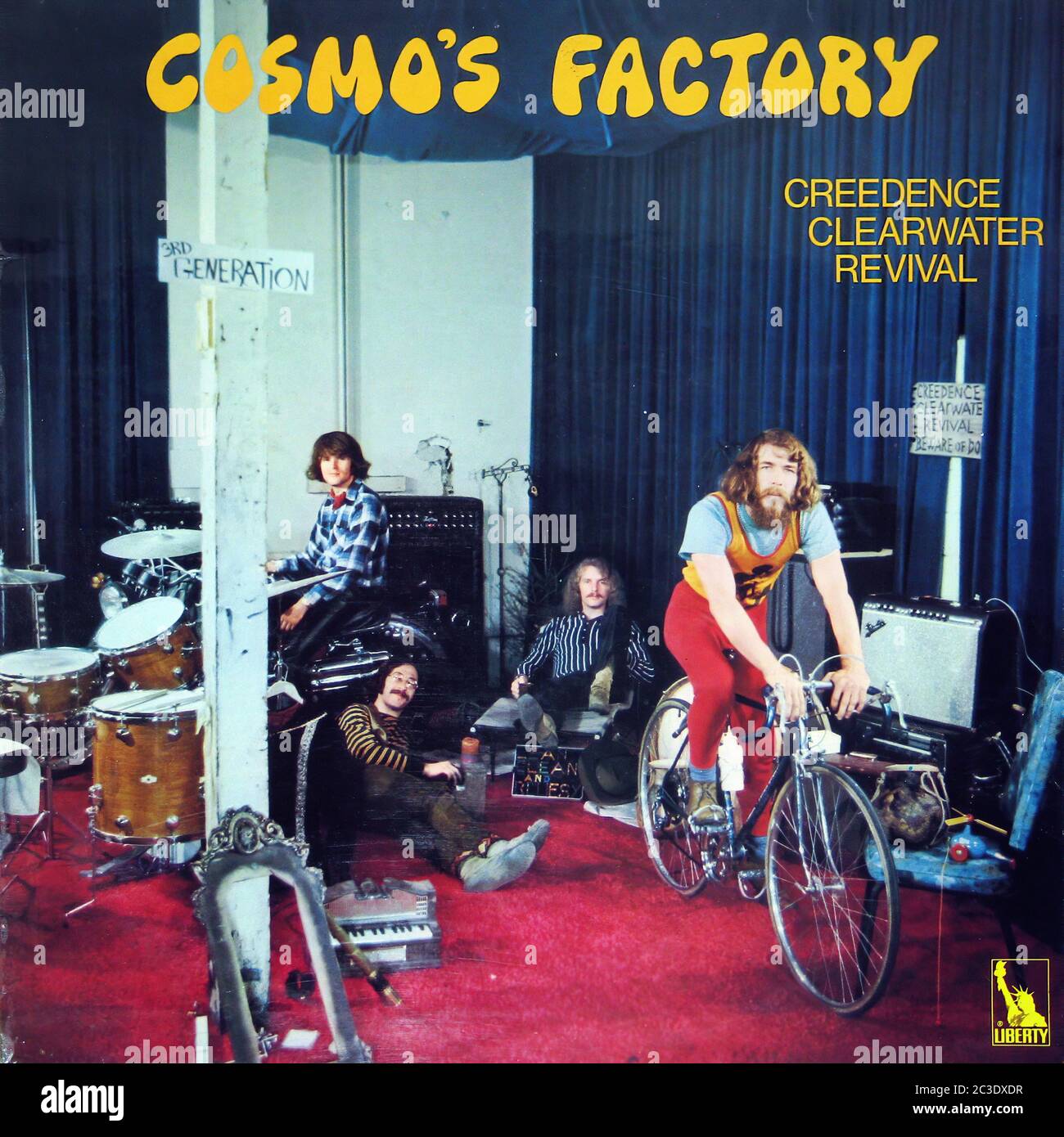 Creedence Clearwater Revival Cosmo's Factory Liberty LBS 83388  - Vintage 12'' vinyl LP 02 Cover Stock Photo