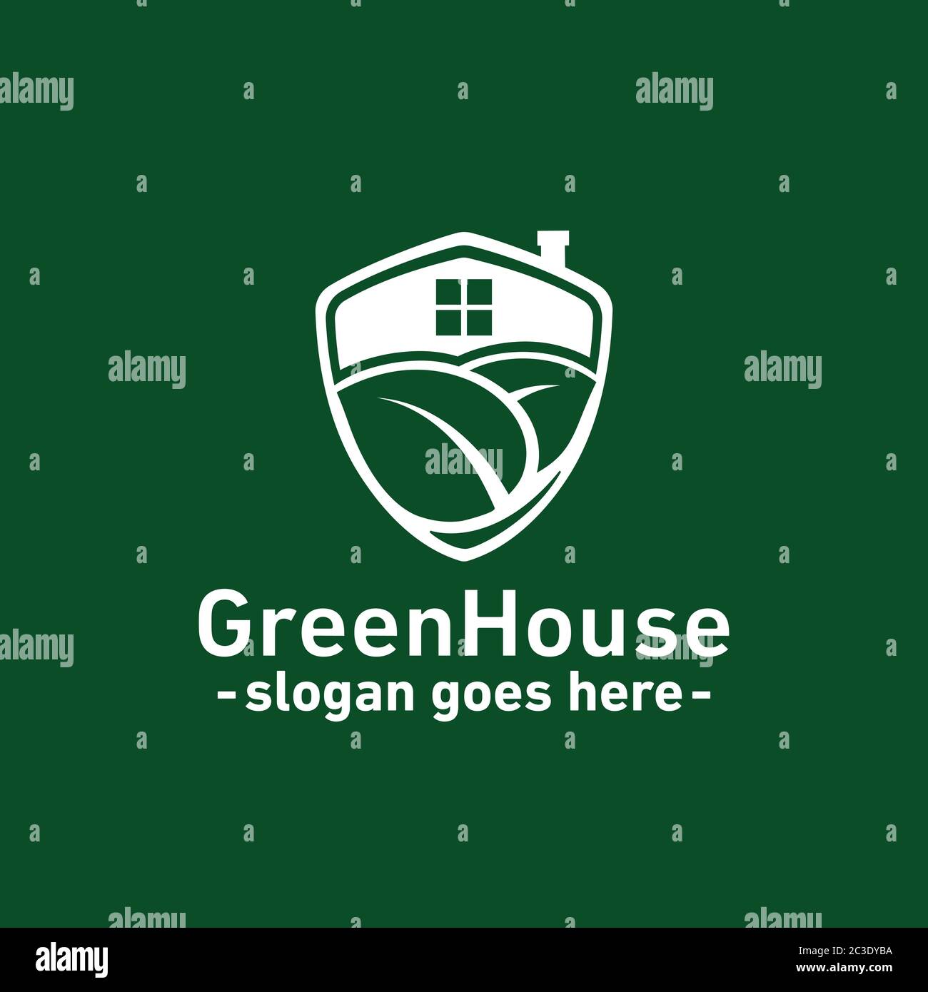Green house logo. Vector and illustration Stock Vector Image & Art - Alamy