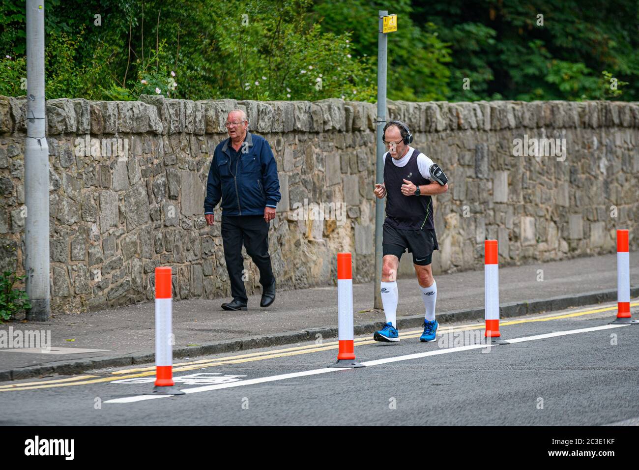 Fri 19 June 2020. Runners and Cyclists in Edinburgh, Scotland, using