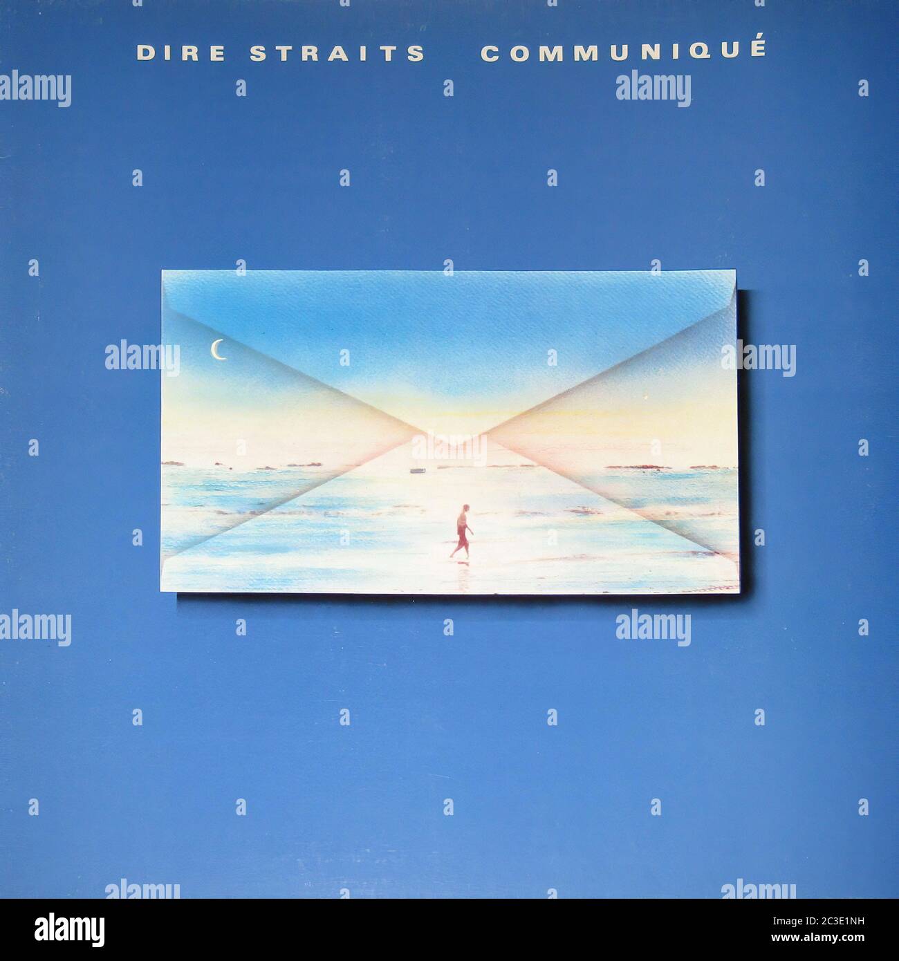 DIRE STRAITS COMMUNIQUE   - Vintage 12'' vinyl LP Cover Stock Photo