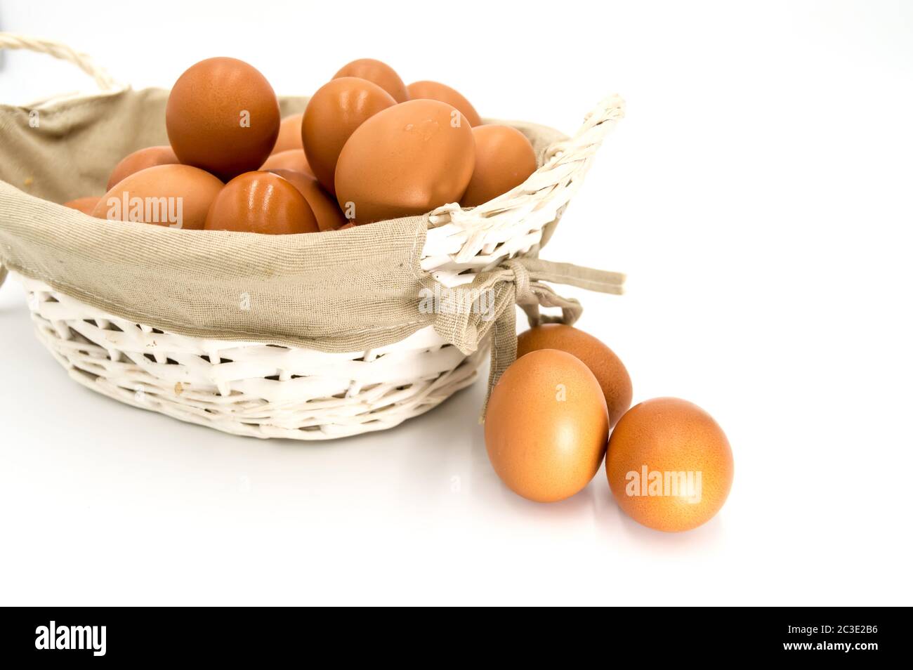 Egg collection isolated on white background Stock Photo