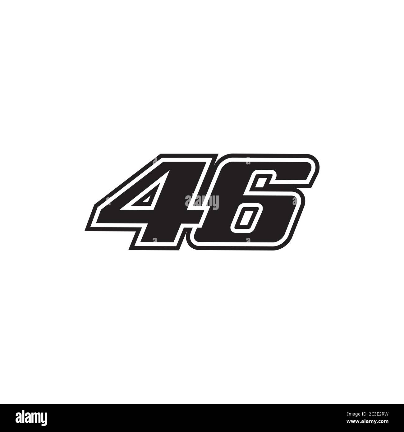 number-46-icon-symbol-vector-isolated-on-white-background-stock-vector