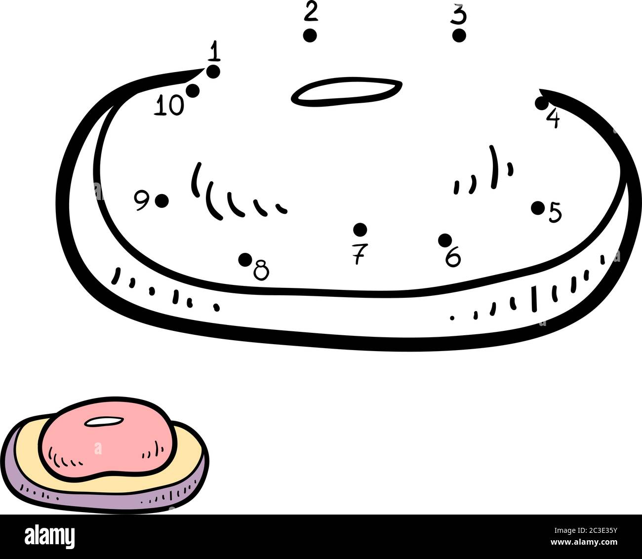 Numbers Game Education Dot To Dot Game For Children Soap Stock Vector Numbers game education dot to dot game for children soap stock vector
