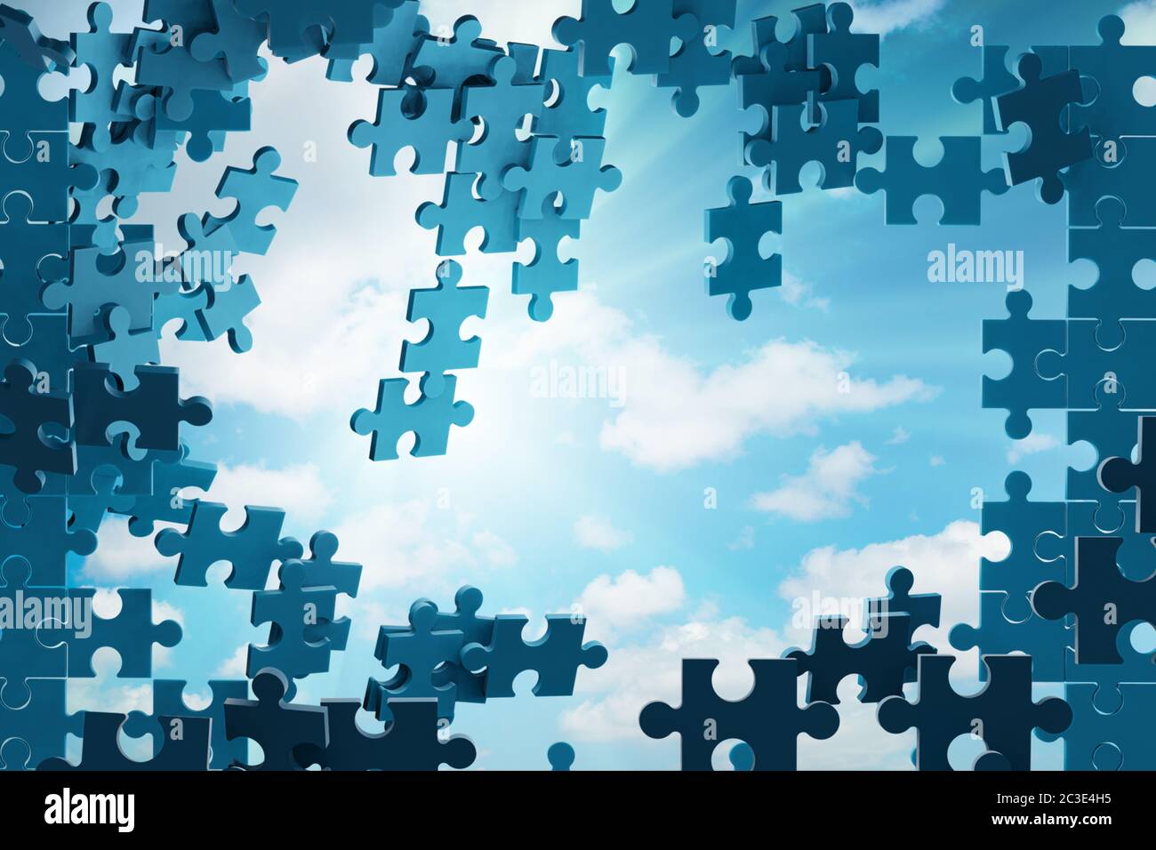 Jigsaw puzzle pieces - 3d rendering Stock Photo - Alamy