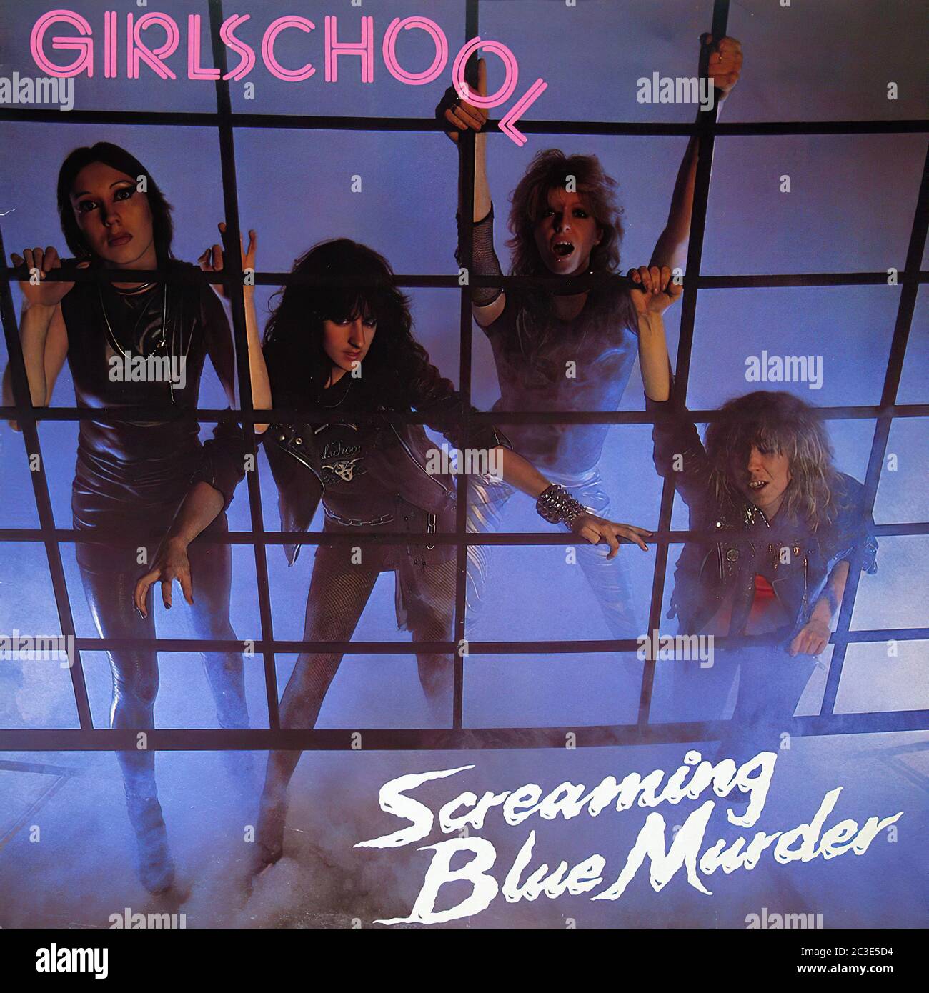 GIRLSCHOOL - SCREAMING BLUE MURDER - Vintage 12'' vinyl LP Cover