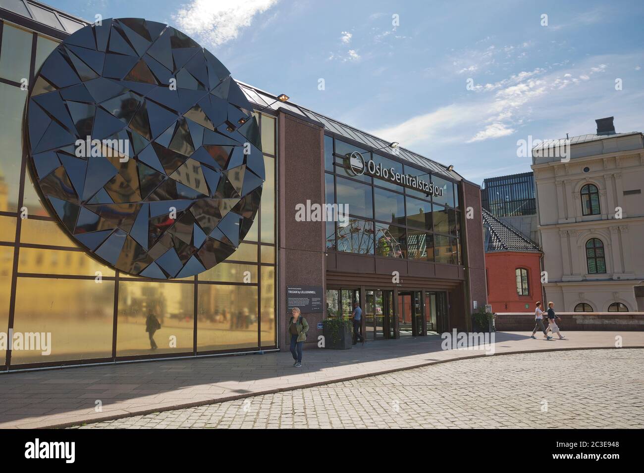 People In Front Of The Central Station (Oslo Sentralstasjon) In Oslo ...