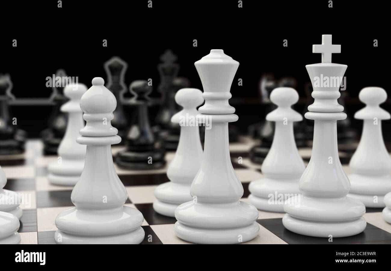 Download wallpapers chessboard, 3d metal chess, chess pieces, black and  white