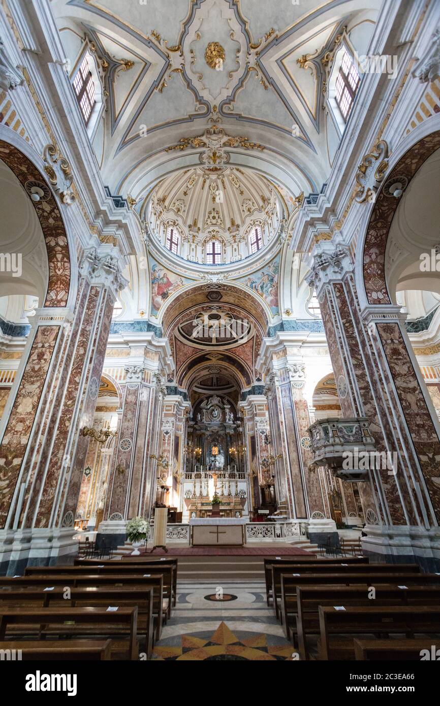 Interior cathedral of the Madonna della Madia in Monopoli Stock Photo