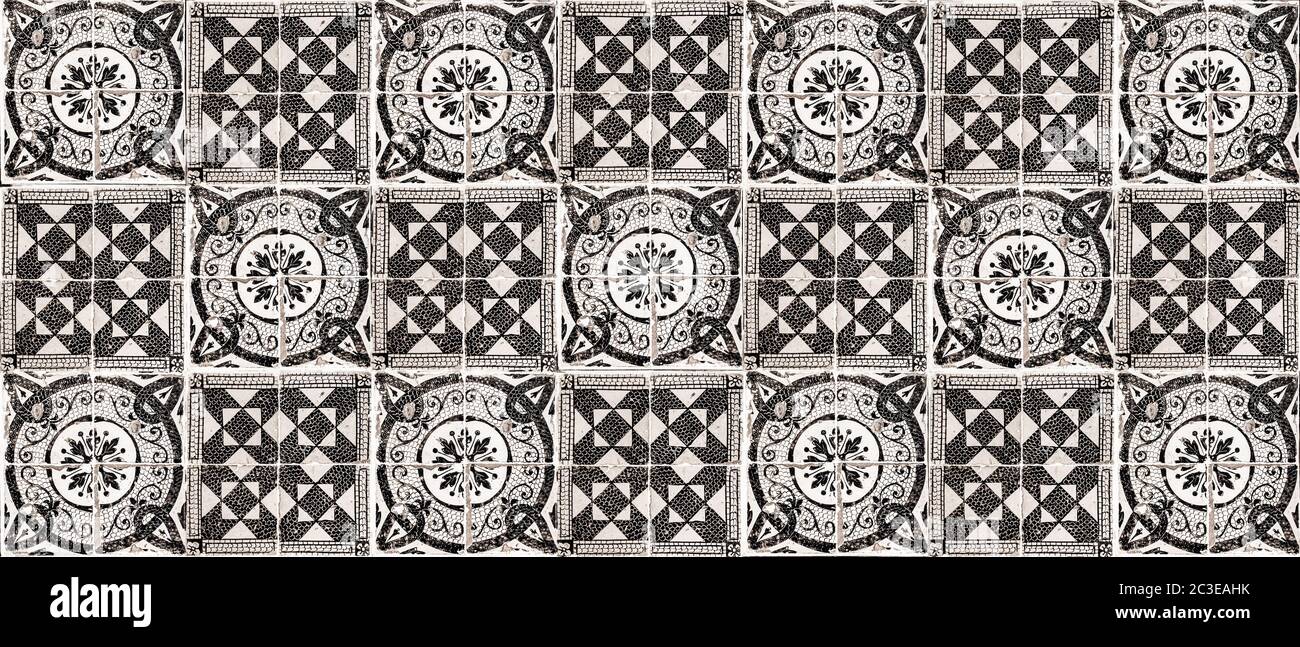 Background of vintage ceramic tiles Stock Photo