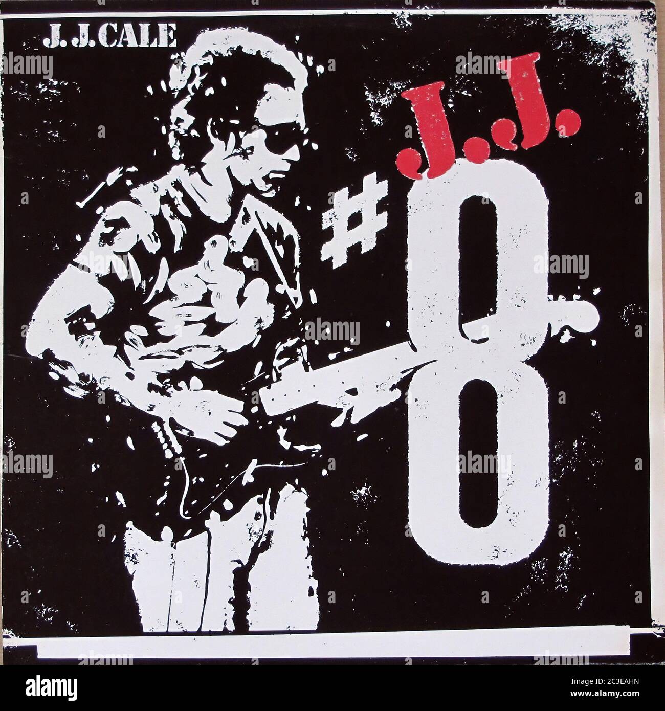 J.J. CALE 8 EIGHT  - Vintage 12'' LP vinyl Cover Stock Photo