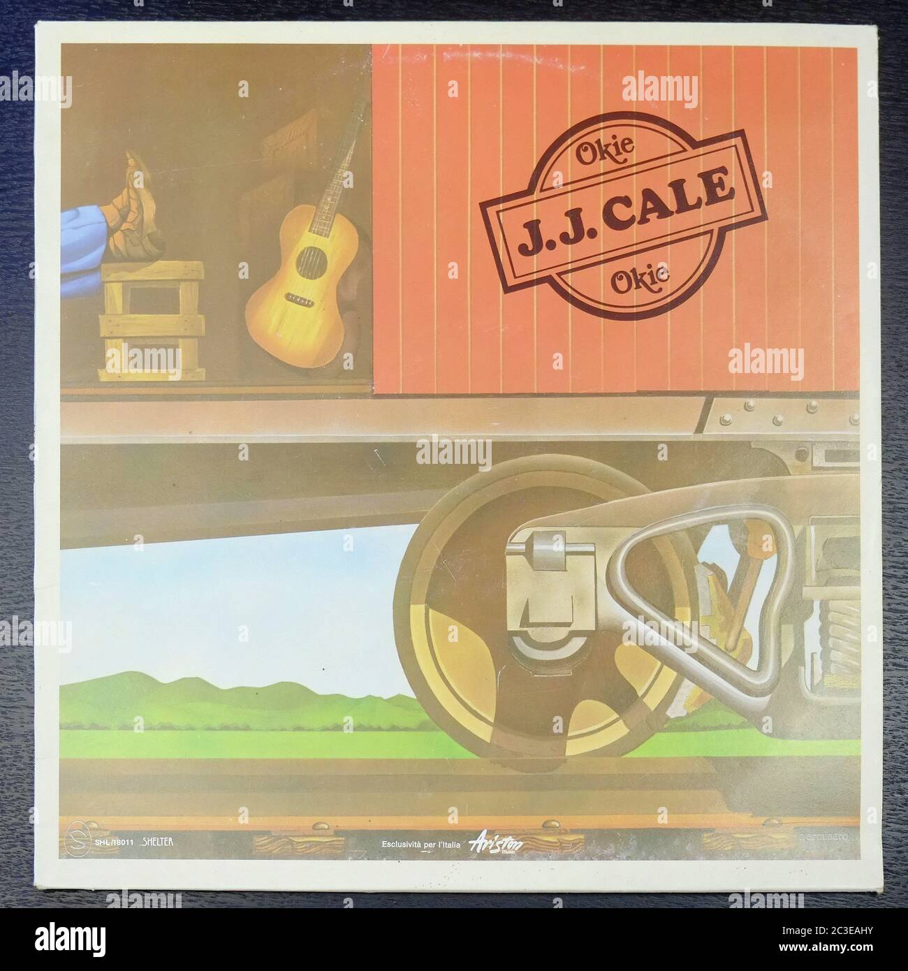 J.J. Cale Okie  - Vintage 12'' vinyl LP Cover Stock Photo