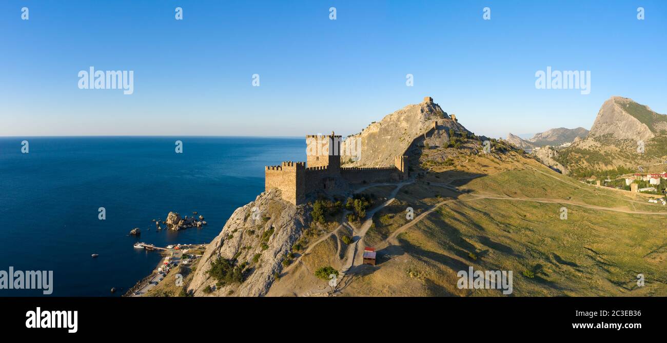 Genoese Fortress - One of the Three Surviving Medieval Fortresses on the  Crimean Coast Stock Image - Image of landscape, drone: 230853717