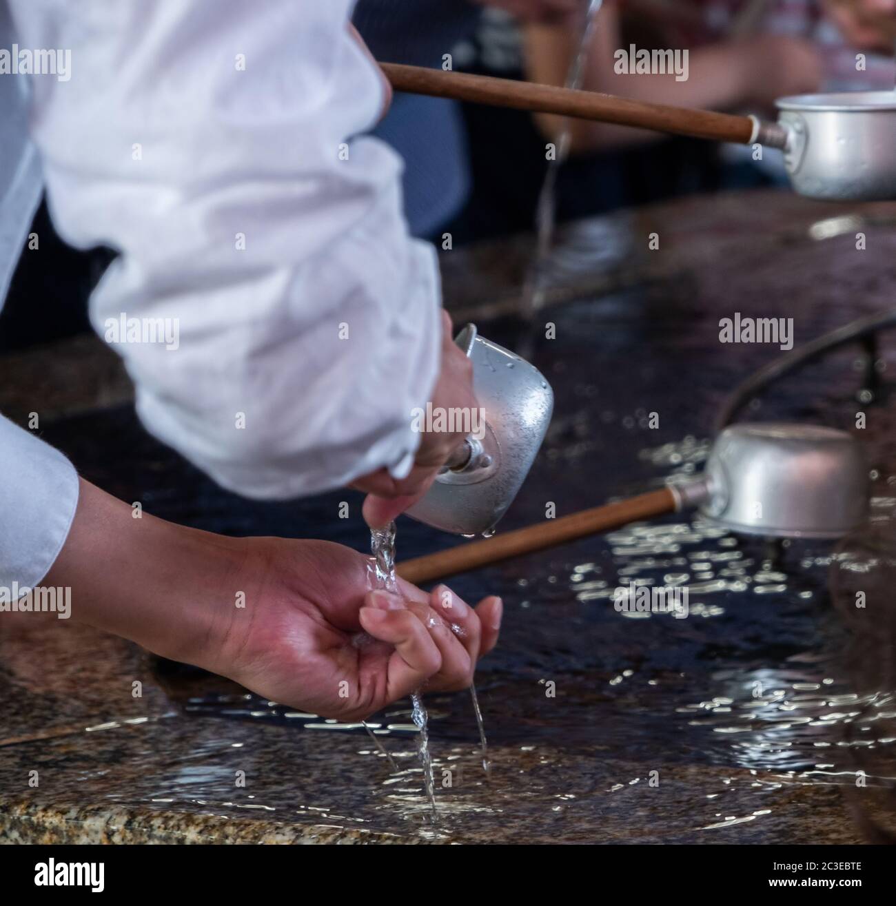 Purification with water purify with water before entering the shrine hi