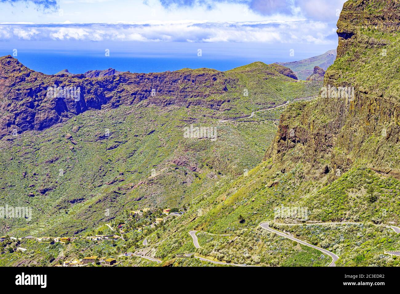 Masca Village and valley in Tenerife Stock Photo