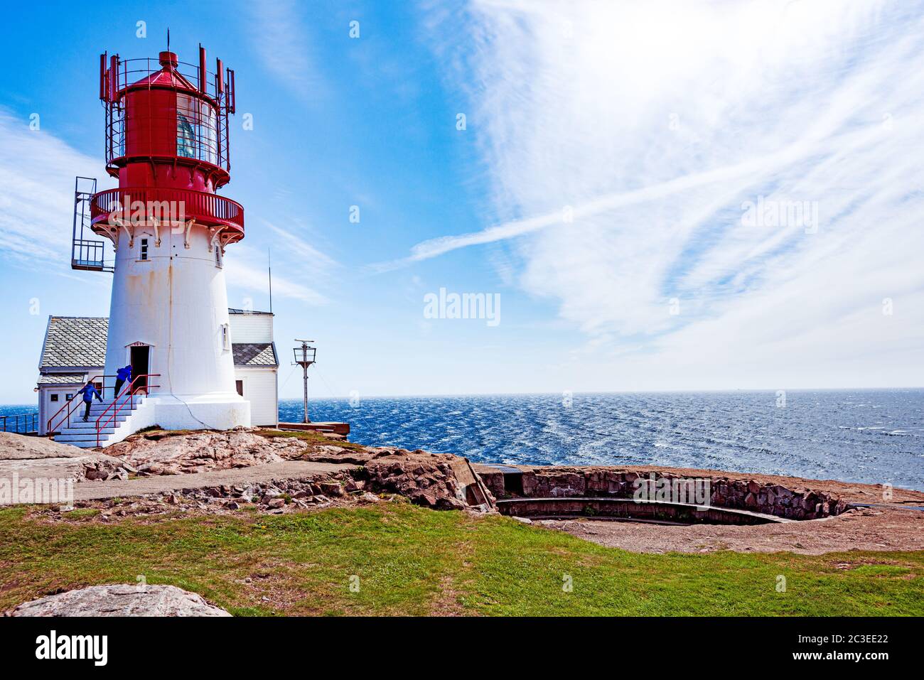 Historic lighthouse at Norway Stock Photo