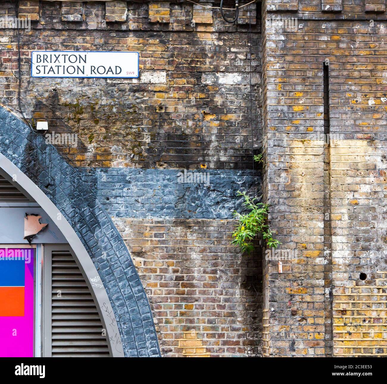Brixton Station Road Viaduct Brickwork Stock Photo