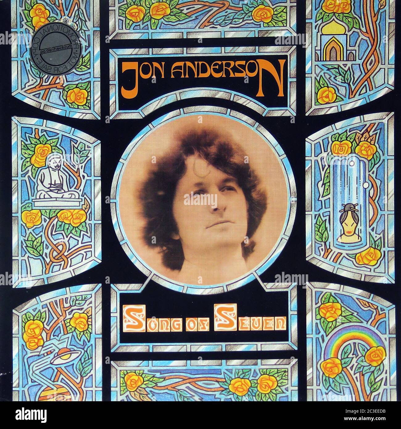 Jon Anderson Song of Seven  - Vintage 12'' vinyl LP Cover Stock Photo