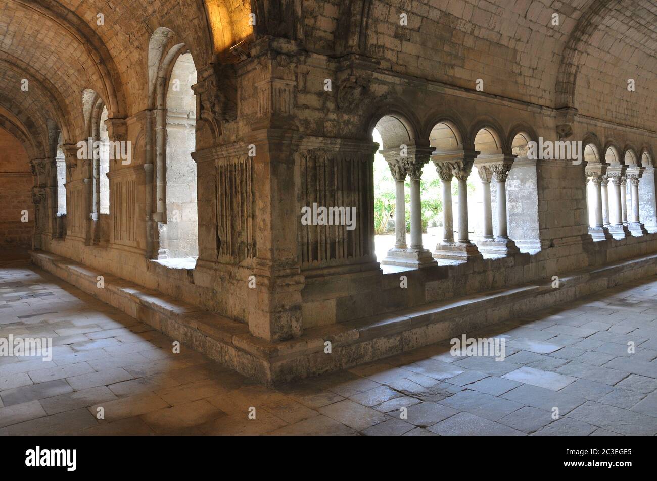 spiritual retreat and reflection in the abbey, France Stock Photo