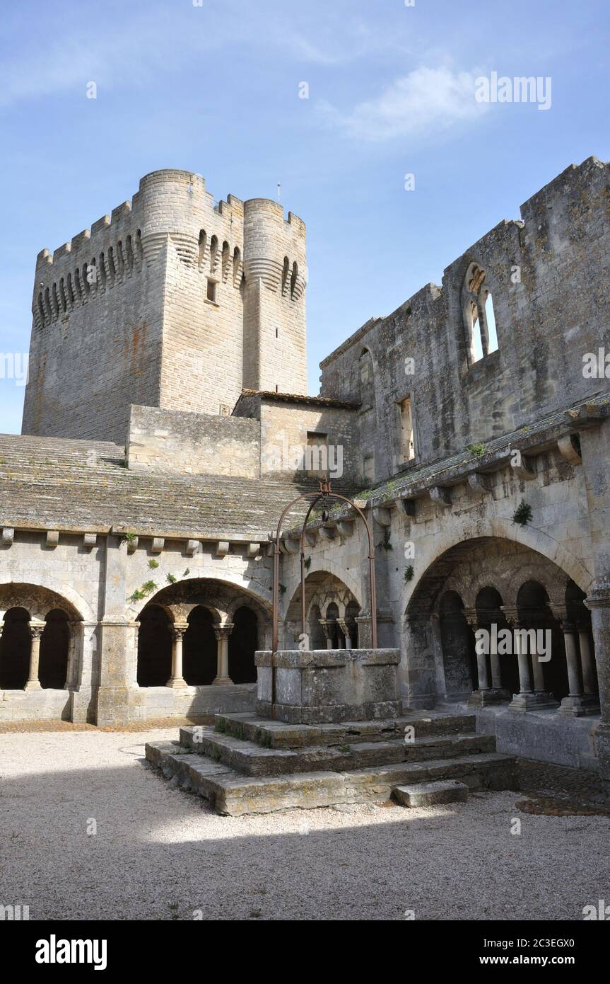 spiritual retreat and reflection in the abbey, France Stock Photo