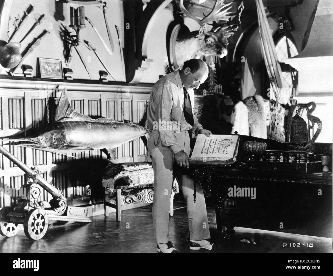 Director CECIL B. DeMILLE in his office circa 1917 publicity for Famous