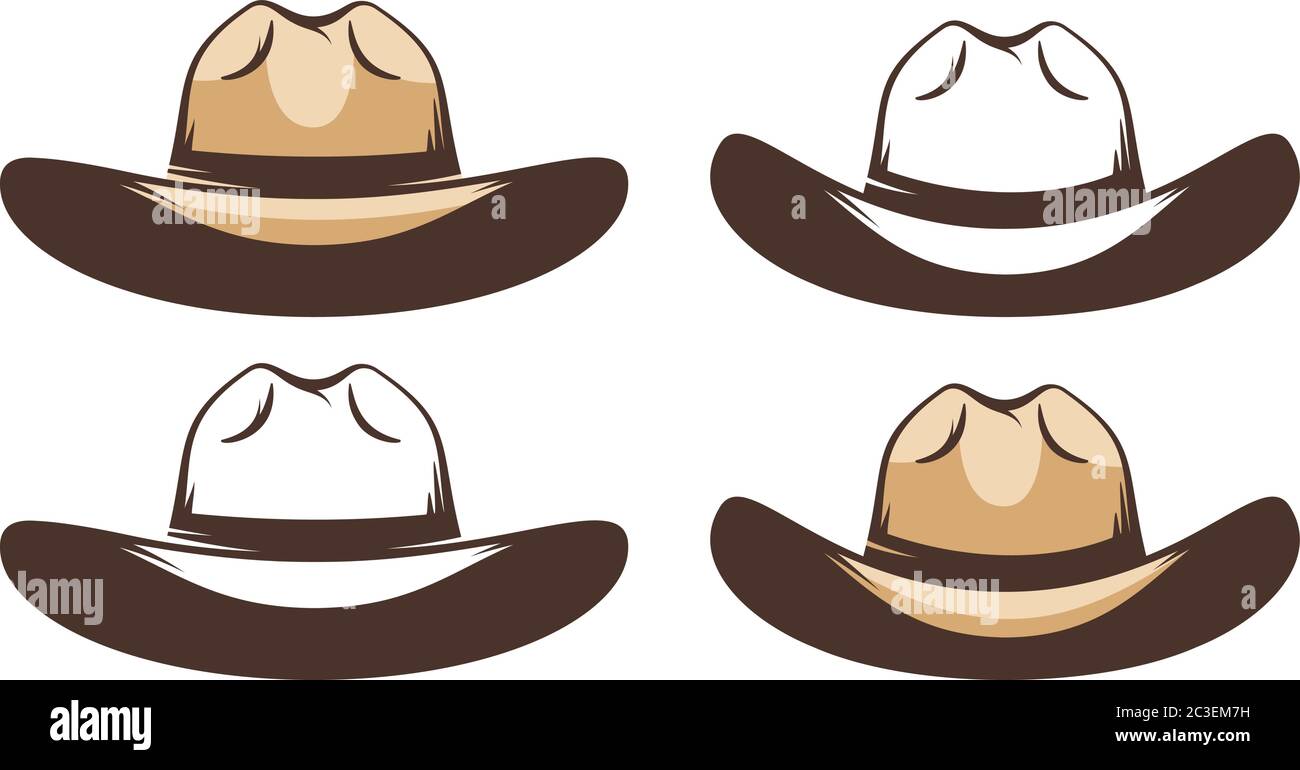 Western Cowboy hat - retro style Stock Vector