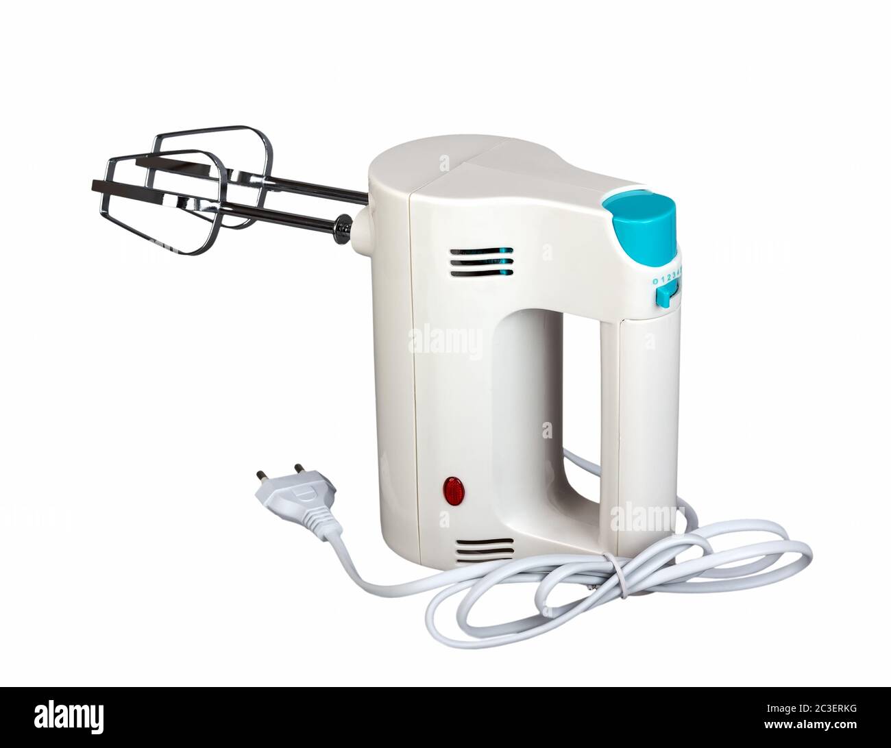 Electric hand mixer is a kitchen appliance Stock Photo