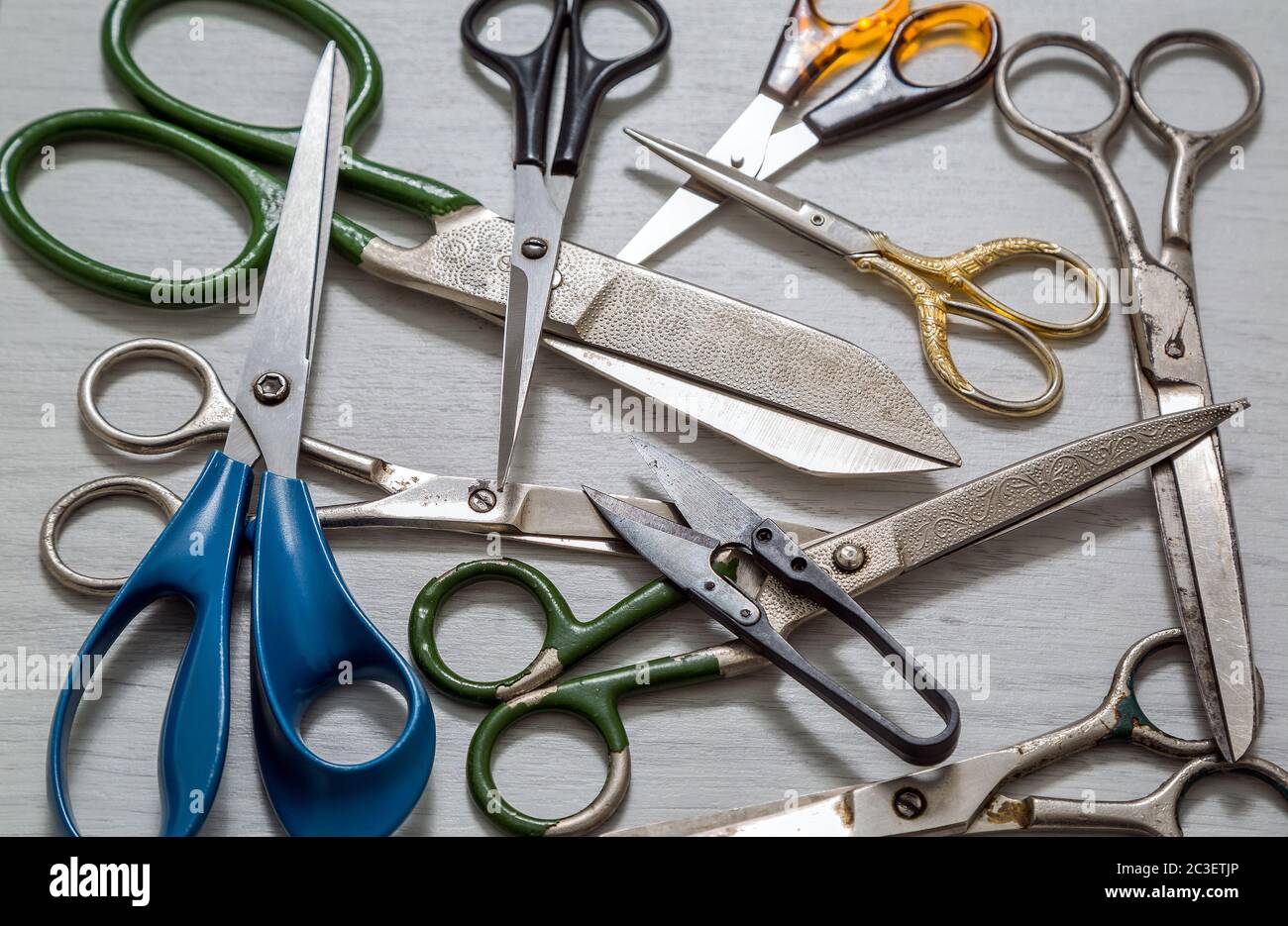 Old sewing scissors Stock Photo Alamy
