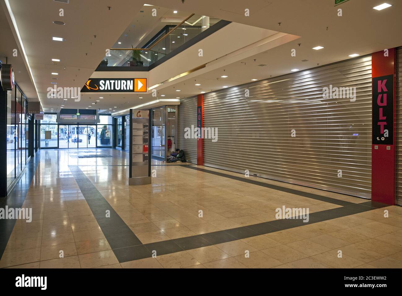 closed shopping center “Stadtgalerie”, Corona crisis, March 2020, Witten, Germany, Europe Stock Photo