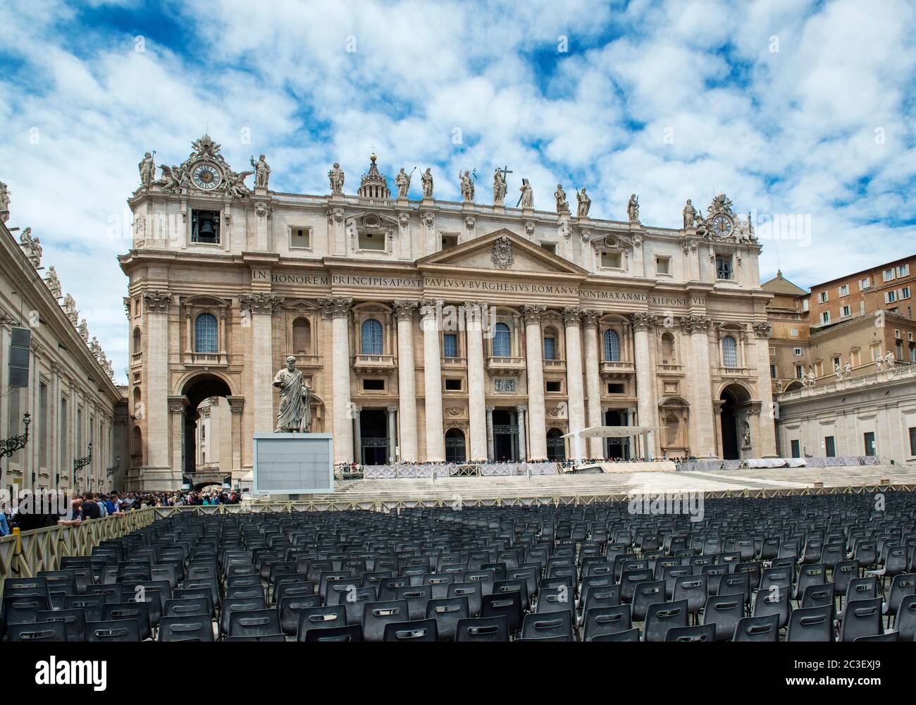 Saint Peter’s Basilica, Papal Basilica of Saint Peter, Renaissance style church, Vatican City, Rome, Italy Stock Photo