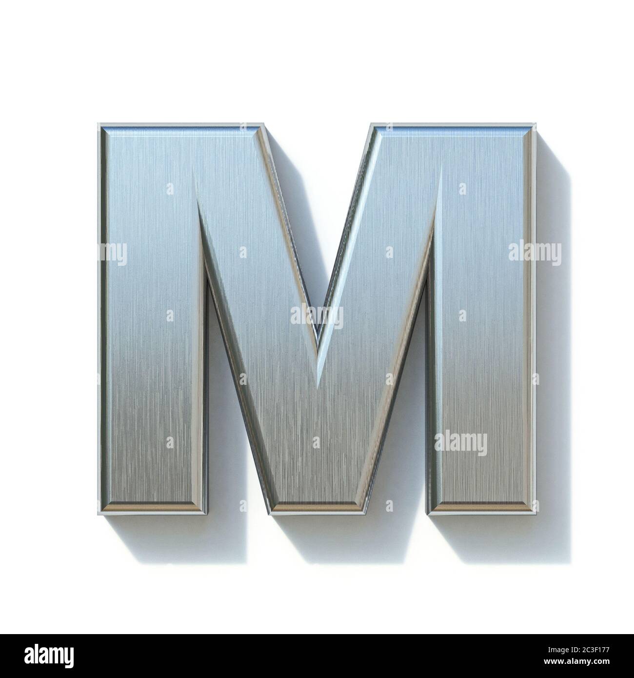 Brushed metal font Letter M 3D Stock Photo Alamy