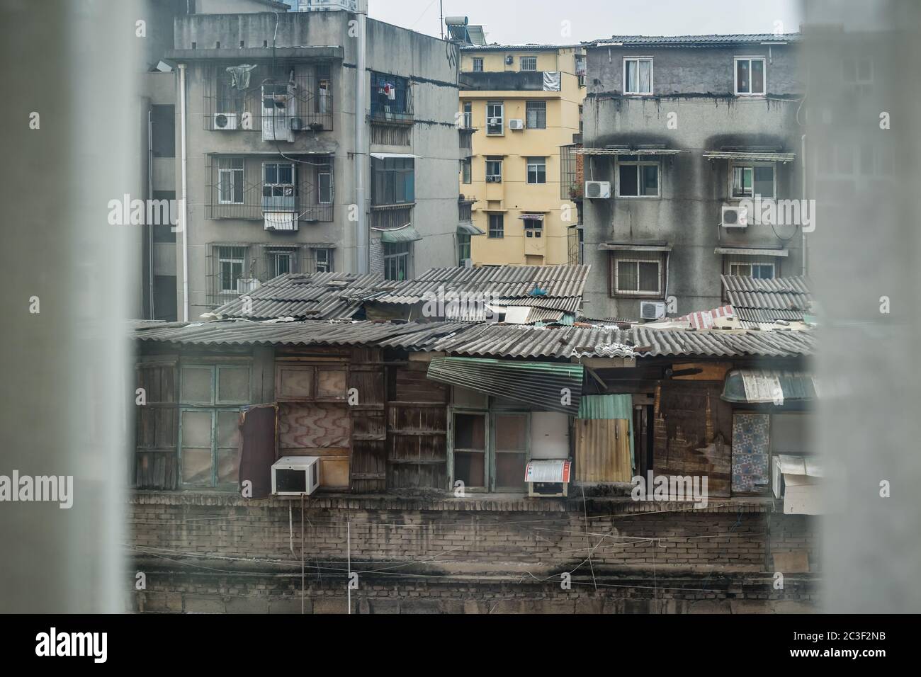 Rooftops of Yichang in China Stock Photo