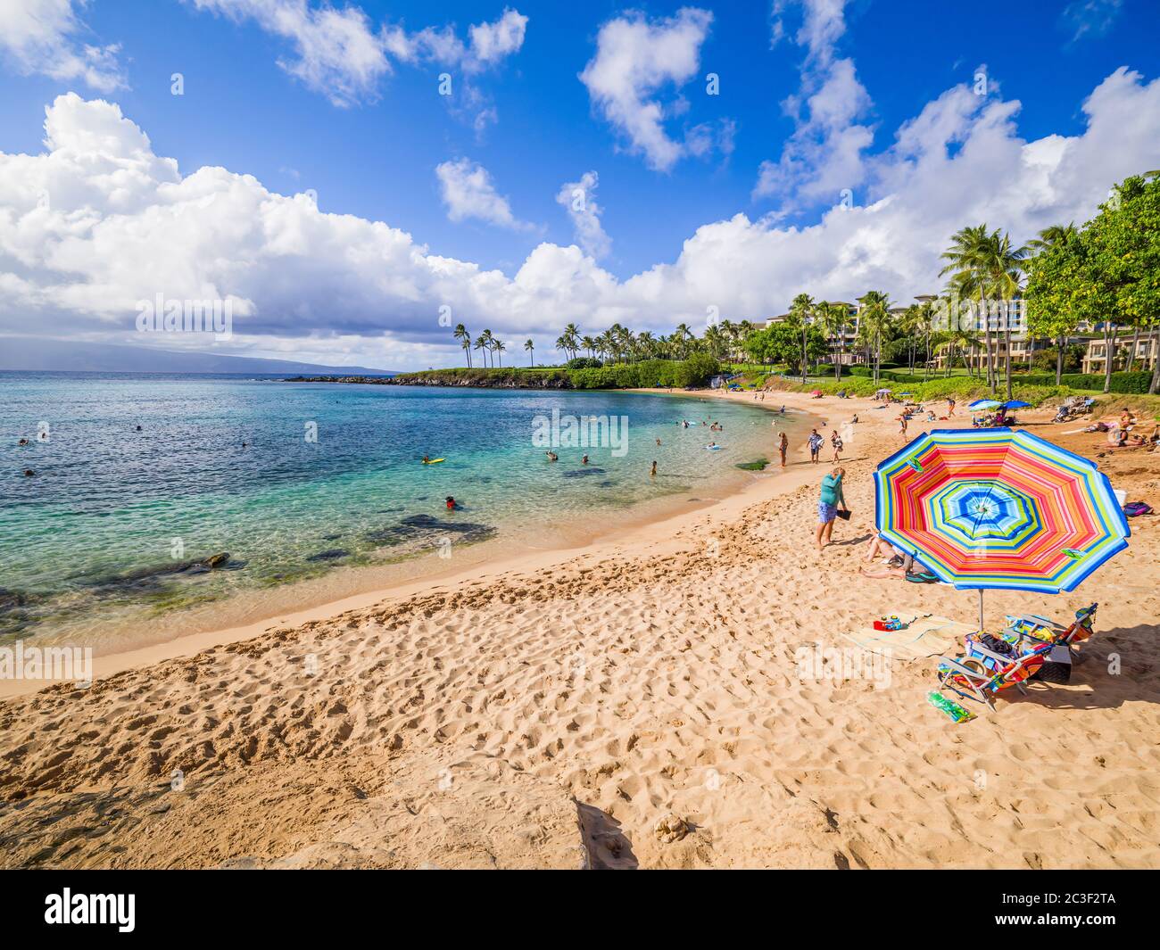 Kapalua beach bay, Maui, Hawaiian Islands Aug 2019 Quiet, elegant, picturesque, Kapalua