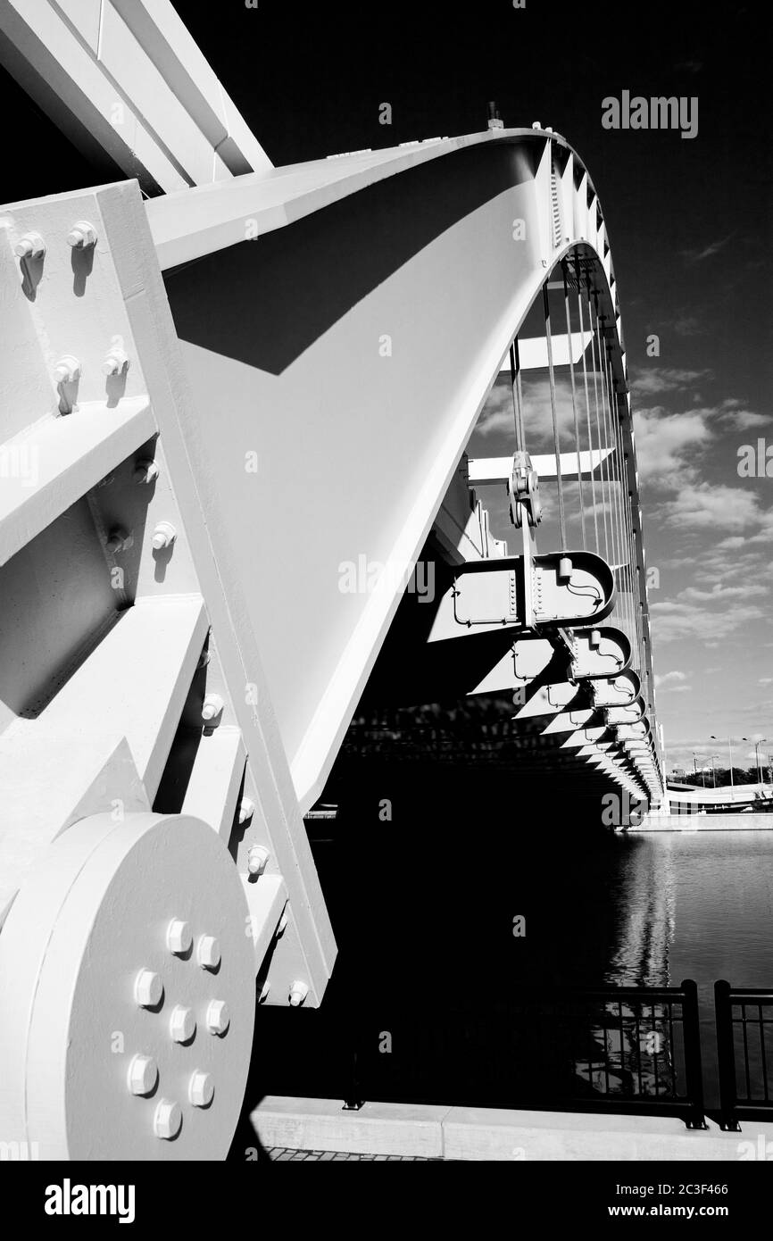 Fredrick Douglass & Susan B. Anthony Memorial Bridge, Rochester, New York State, USA Stock Photo