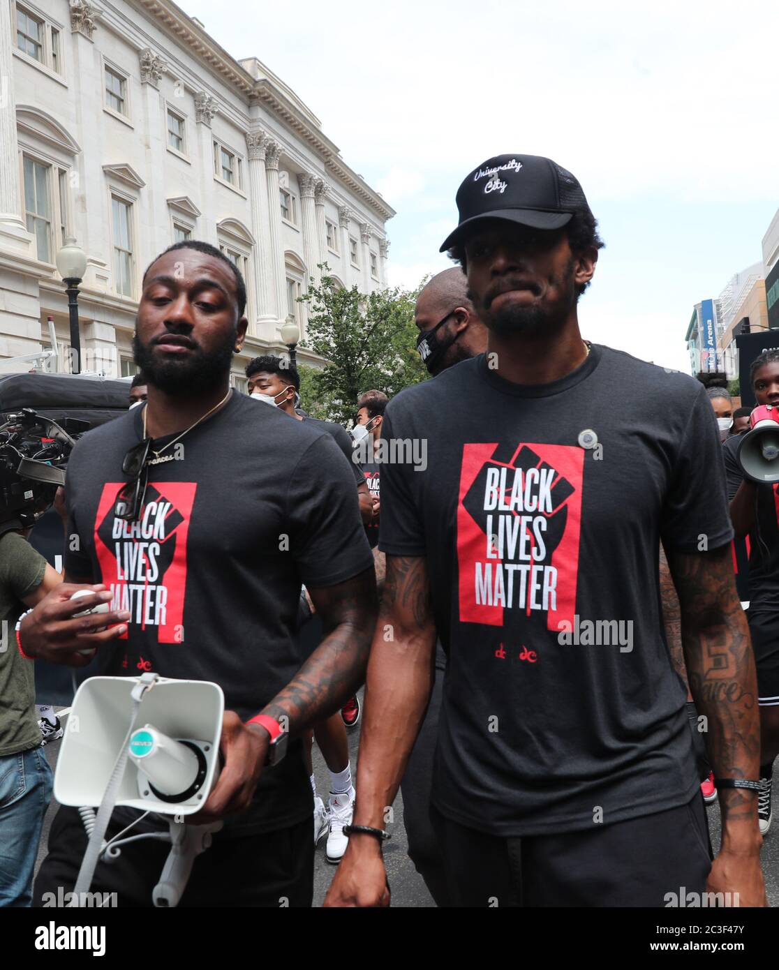 Washington DC USA. 19th June 2020. John Wall nd Bradley Beal of