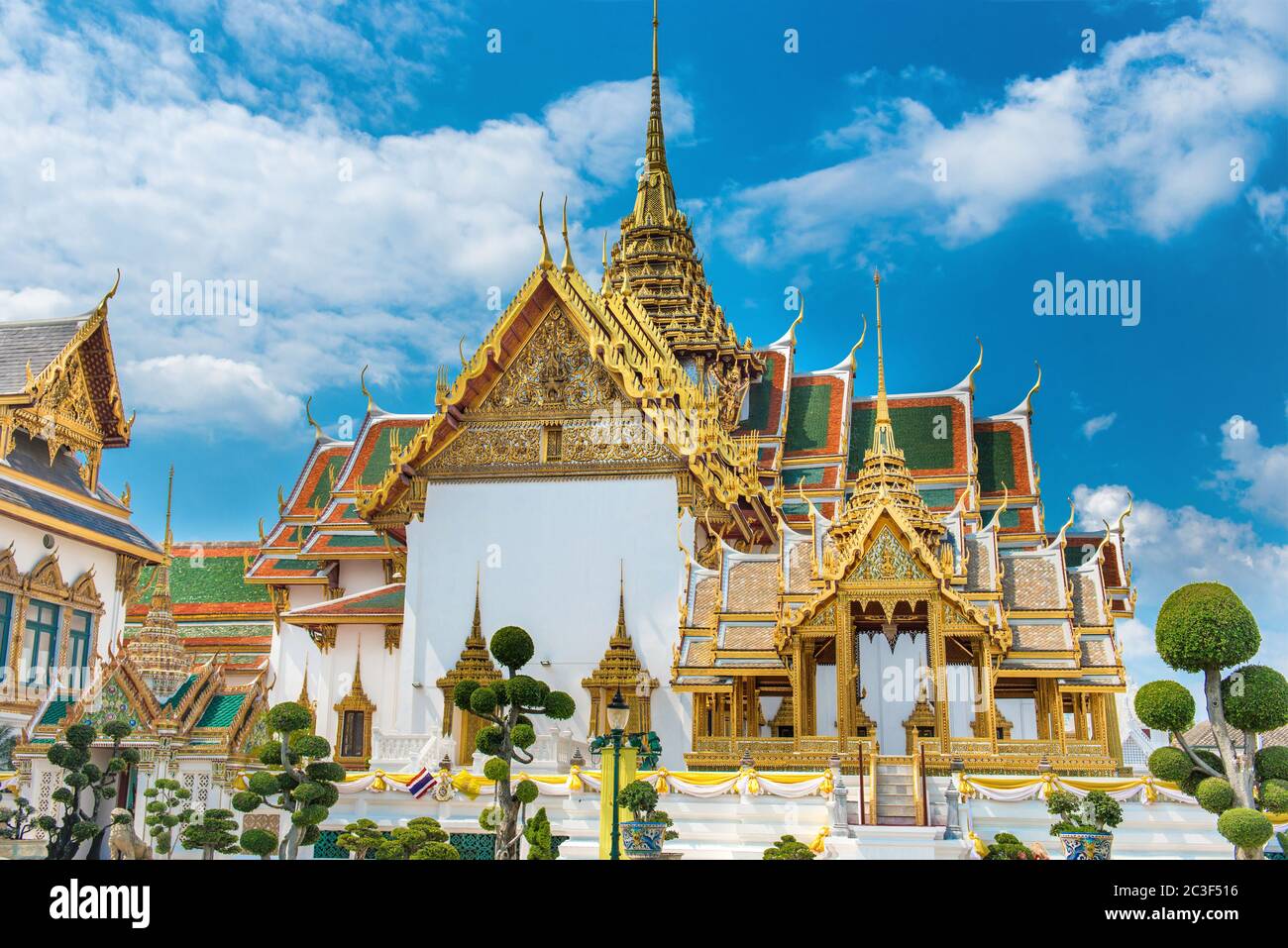 View of Grand Palace complex in Bangkok Stock Photo