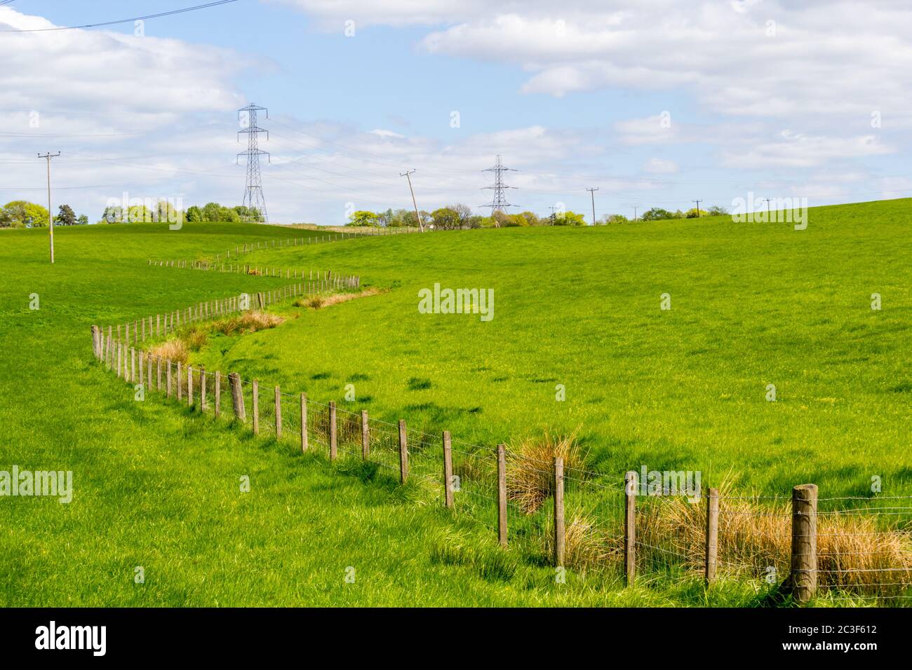 A landscape in Spring, a view in Glen Mavis in Scotland, UK Stock Photo