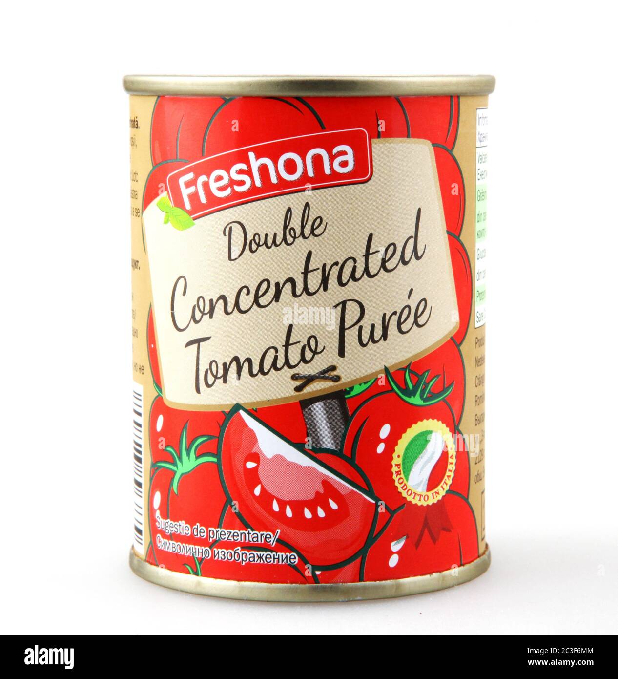 Pomorie, Bulgaria April 06, 2020 Freshona Tomato Purée Isolated On