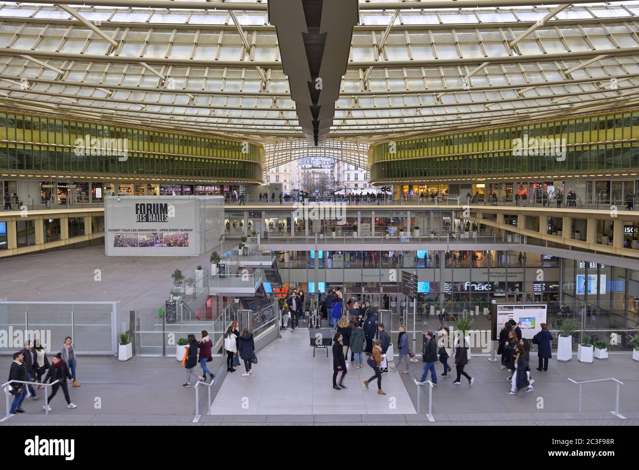 The refurbished (2018) Chatelet Les Halles mall and subway station, Paris FR Stock Photo