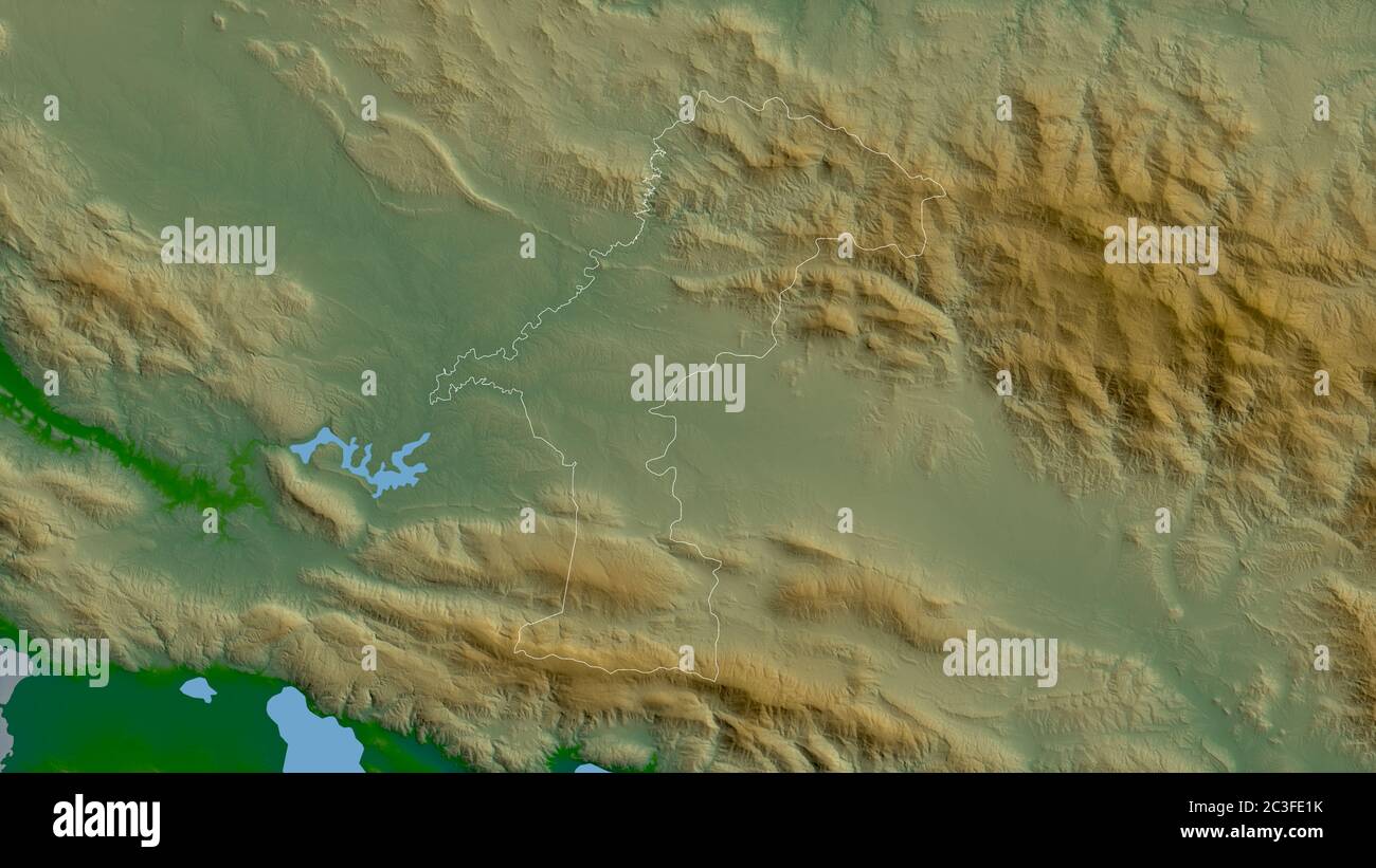 Elías Piña, province of Dominican Republic. Colored shader data with ...