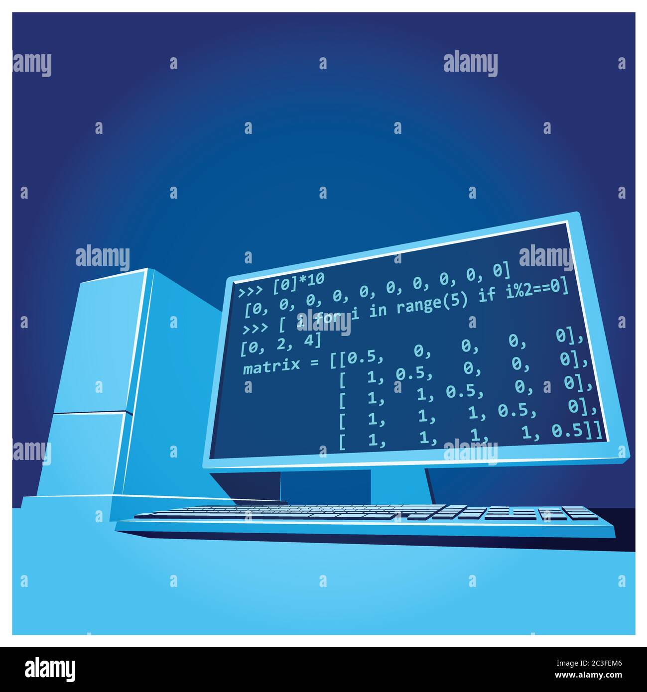 Mathematical calculations computer Stock Vector Images - Alamy