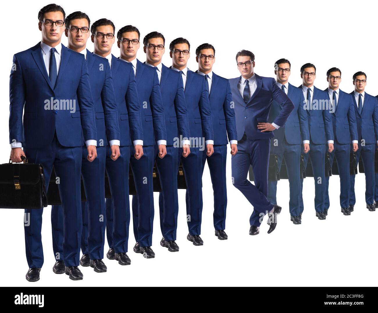 Standing out from the crown concept with businessman Stock Photo
