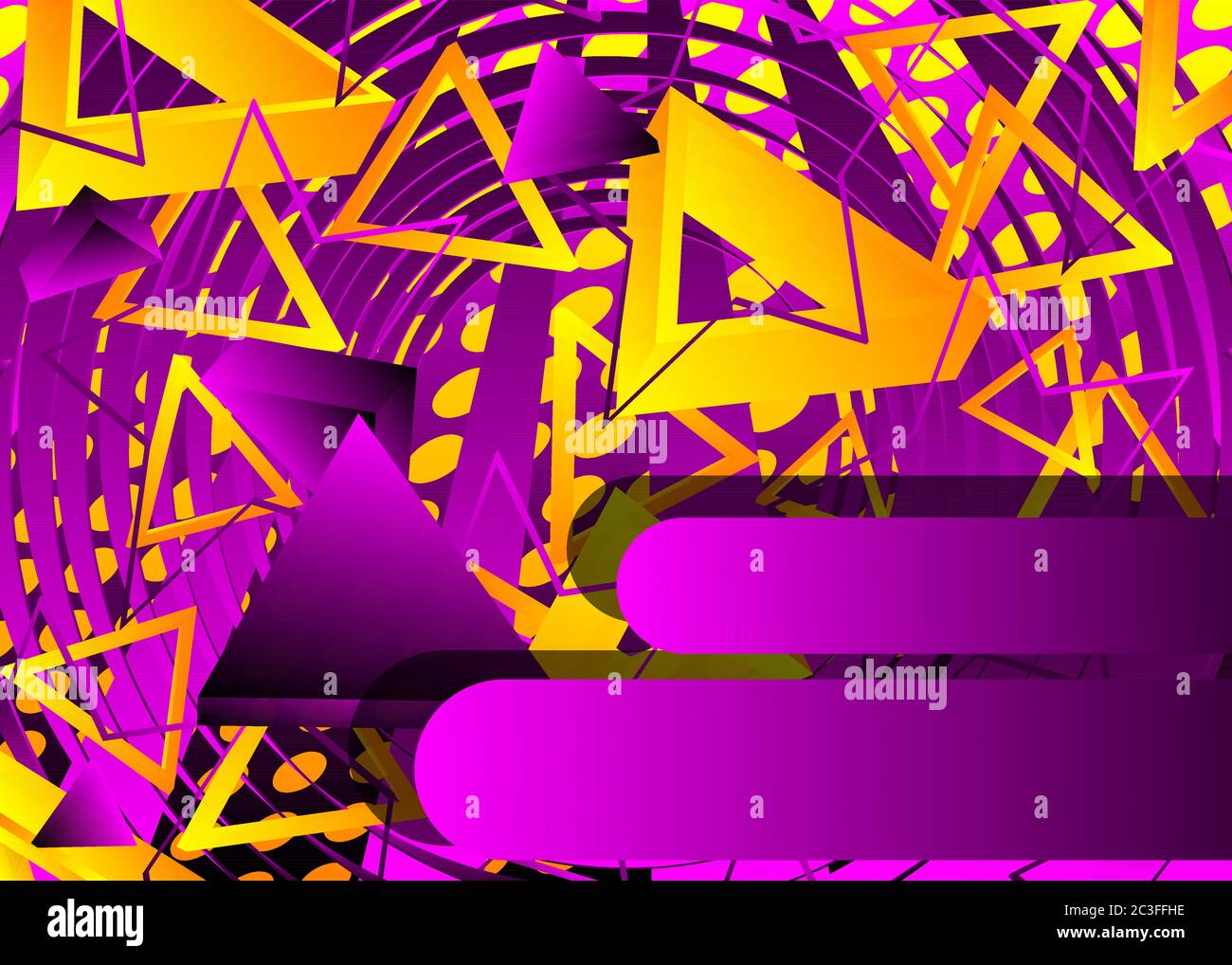 Modern graphic for message board with geometric elements, abstract