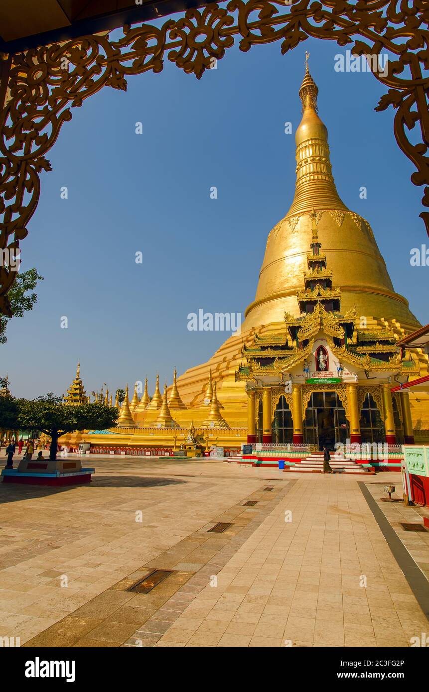 Shwemawdaw pagoda. Bago. Myanmar. Stock Photo