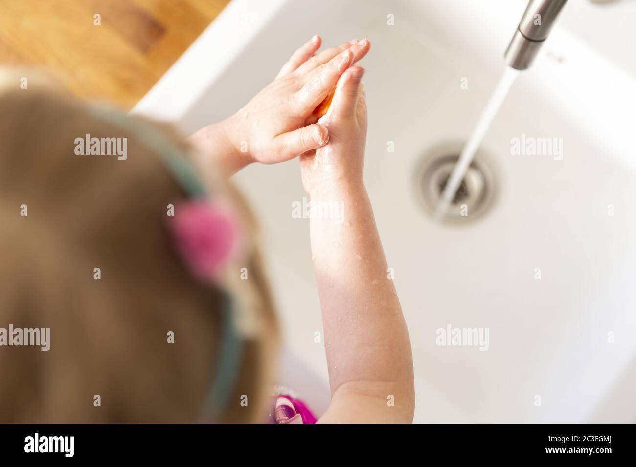 washing the hands Stock Photo