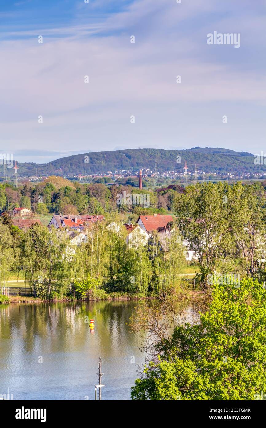 The Rhine-Main area near Eddersheim between Frankfurt and Wiesbaden in the Main-Taunus district Stock Photo
