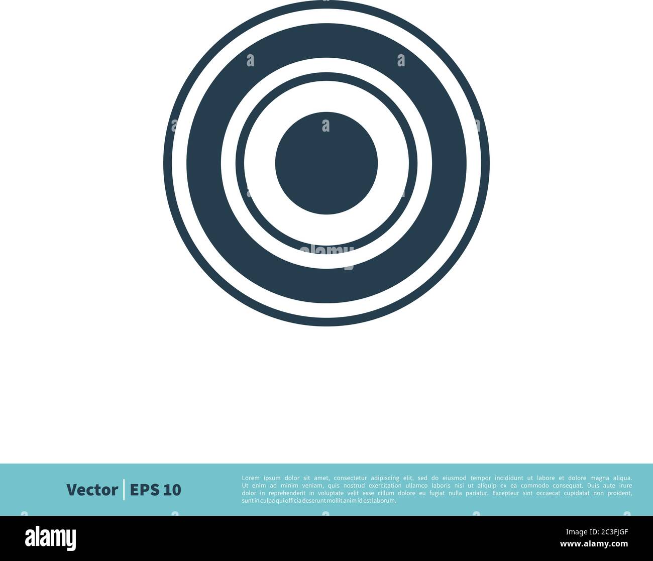 O Letter Target Icon Vector Logo Template Illustration Design. Vector EPS 10. Stock Vector