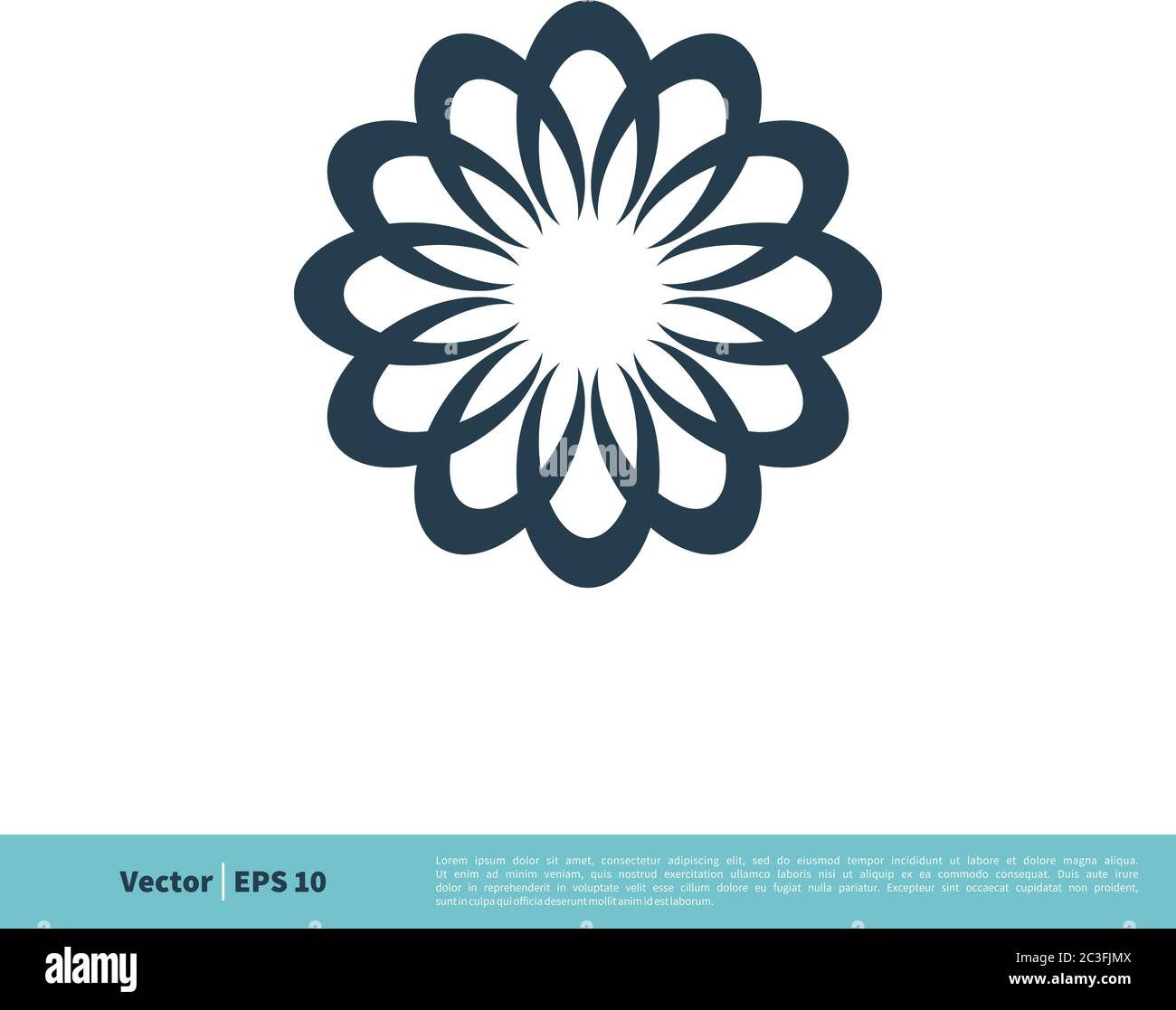 Ornamental Flower Icon Vector Logo Template Illustration Design. Vector ...